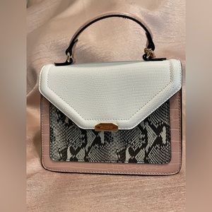 Aldo Bag | Aldo Pink and Black Snake Skin Print Purse / Handbag